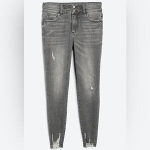 Kut From The Kloth Bhody Skinny High Rise Distressed Double Button Jean 0 Petite